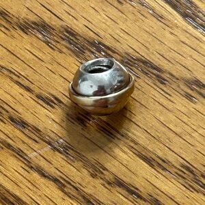 Pandora Saturn Charm Sterling Silver With 14k Gold Condition: Very Good